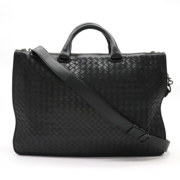 12240267 1 Bottega Veneta Intrecciato Business Bag Document Bag Briefcase Leather Black