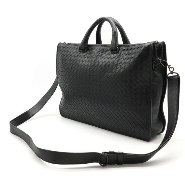 12240267 2 Bottega Veneta Intrecciato Business Bag Document Bag Briefcase Leather Black