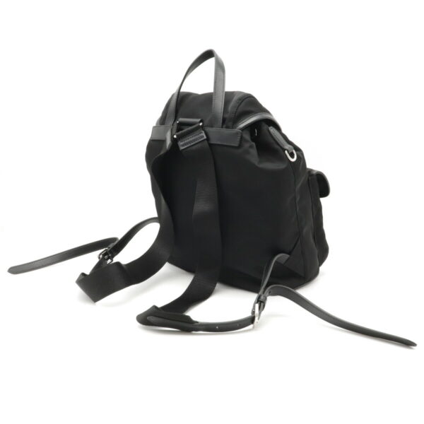 12240336 2 Prada Nylon Leather Daypack Nero Black