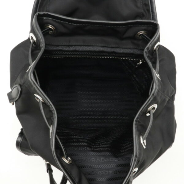 12240336 5 Prada Nylon Leather Daypack Nero Black