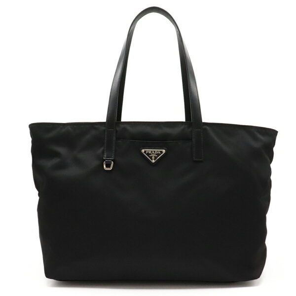 12240628 1 Prada Tote Bag Shoulder Bag Nylon Leather Nero Black