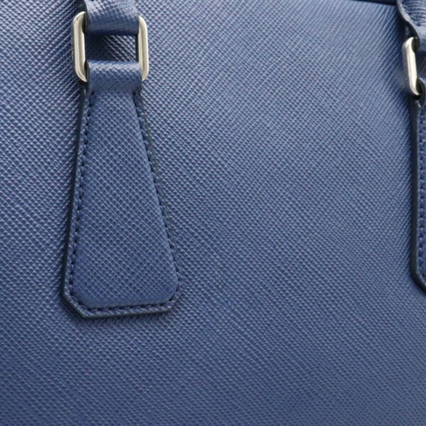 12240714 9 Prada Business Bag Briefcase Blue Gray Striped Leather