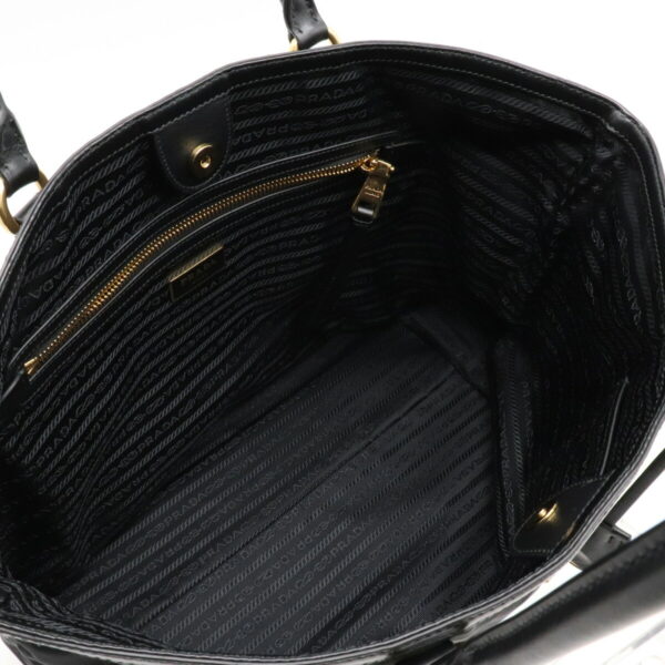 12240728 5 Prada TESSUTO Tote Bag Nylon Leather Nero Black