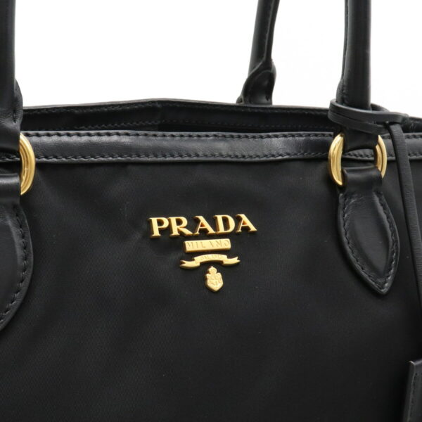 12240728 7 Prada TESSUTO Tote Bag Nylon Leather Nero Black