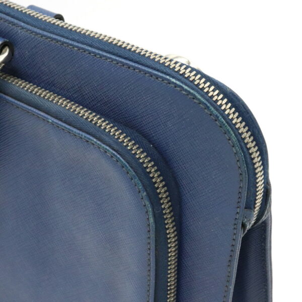 12250039 8 Prada Saffiano Travel Business Bag Briefcase Leather Bluette Blue