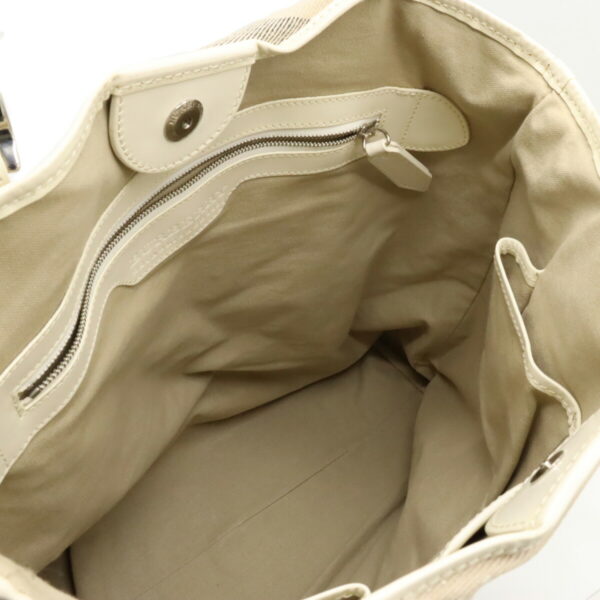 12300422 5 Burberry Plaid Paint Large Tote Bag Leather Beige