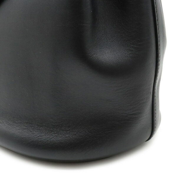 12320745 9 Loewe Lazo Shoulder Drawstring Bag Leather Black Brown