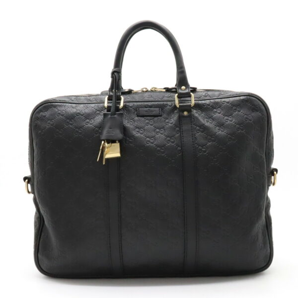 12330877 1 Gucci Guccisima Briefcase Leather Black