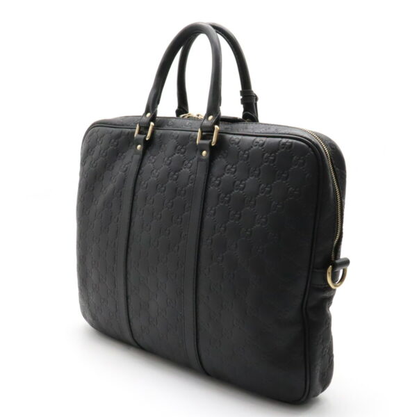 12330877 2 Gucci Guccisima Briefcase Leather Black