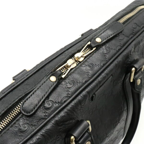 12330877 6 Gucci Guccisima Briefcase Leather Black