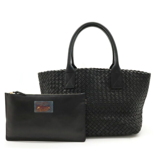 12350416 1 Bottega Veneta Intrecciato Tote Leather Black