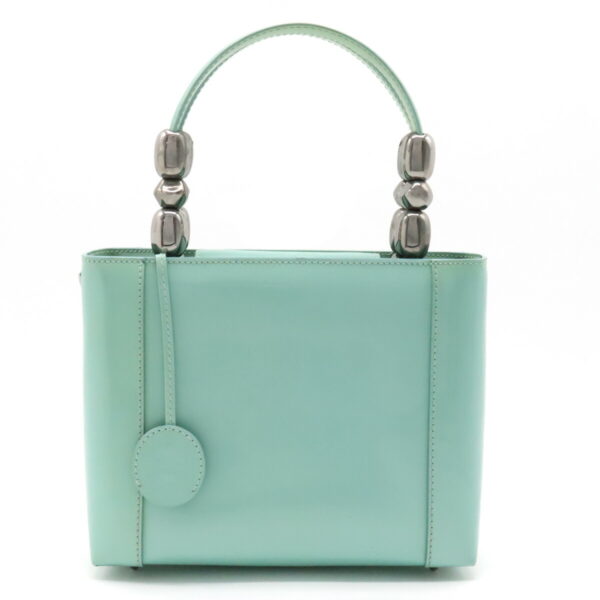 12361025 1 Christian Dior Maris Pearl Handbag Enamel Leather Mint Green