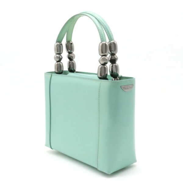 12361025 2 Christian Dior Maris Pearl Handbag Enamel Leather Mint Green