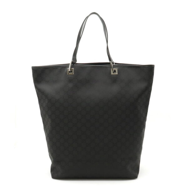 12370238 1 Gucci GG Nylon Large Tote Bag Leather Black