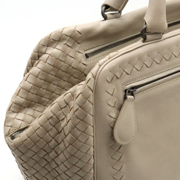 12370830 8 Bottega Veneta Intrecciato Leather Greige