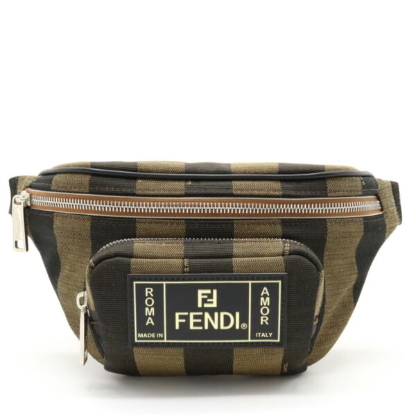 12370974 1 Fendi Pecan Striped Waist Bag Khaki