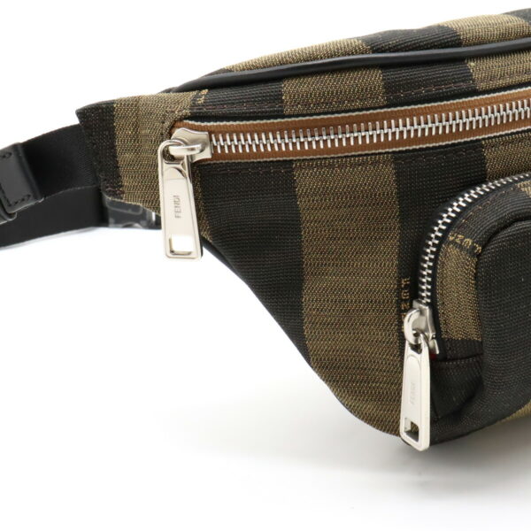 12370974 5 Fendi Pecan Striped Waist Bag Khaki