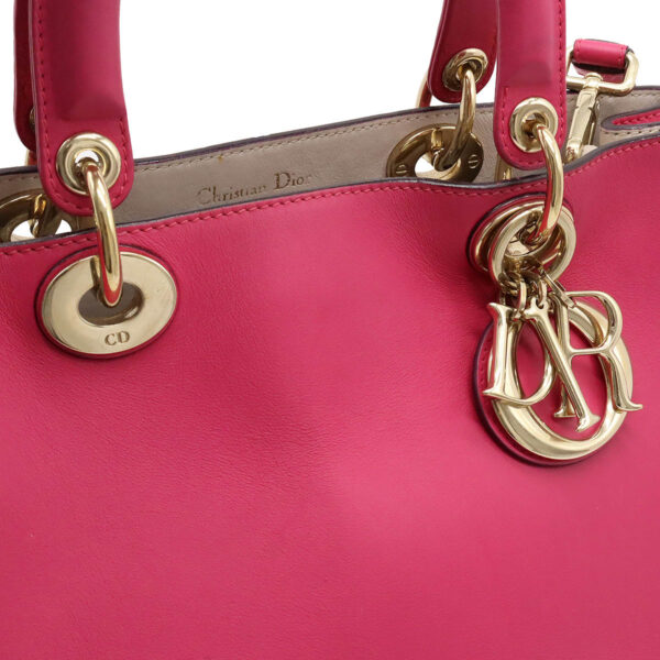 12380302 8 Christian Dior Diorissimo Handbag 2WAY Leather Fuchsia Pink