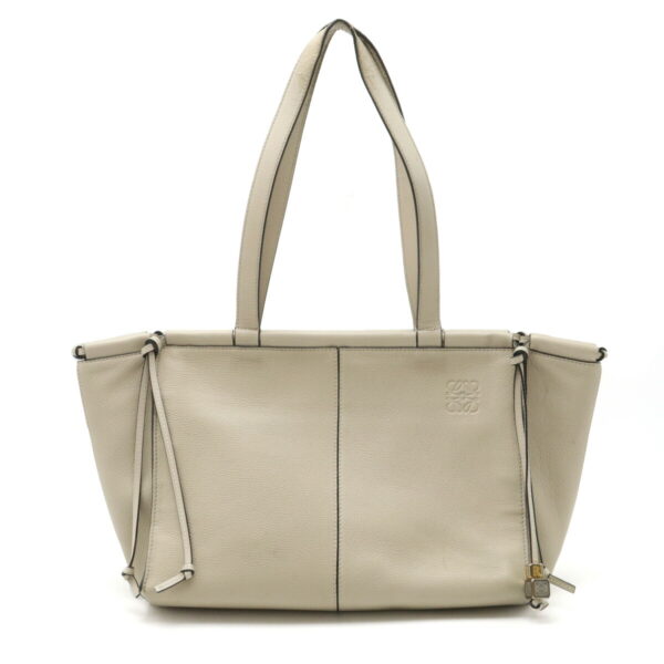 12380429 1 Loewe Cushion Small Tote Bag Leather Light Oats Beige