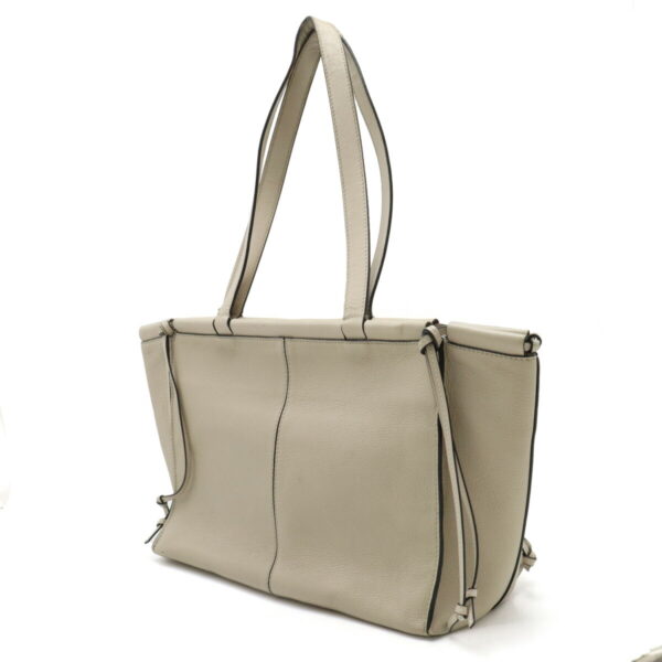 12380429 2 Loewe Cushion Small Tote Bag Leather Light Oats Beige