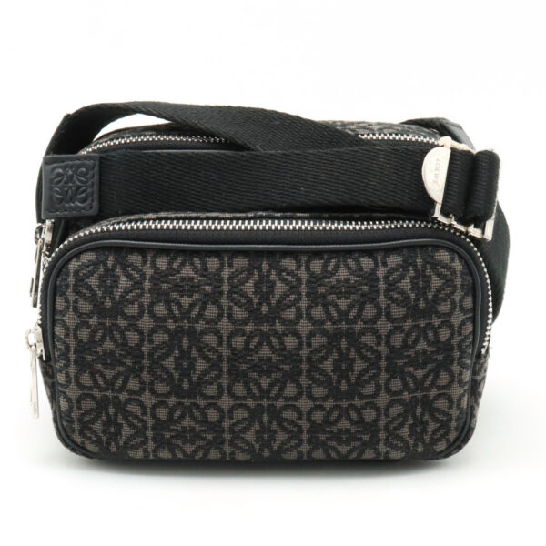 12390557 1 Loewe Repeat Anagram Camera Bag Jacquard Anthracite