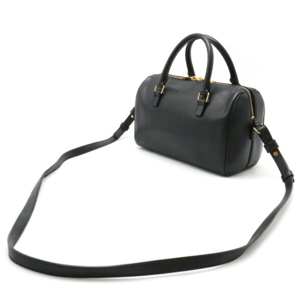 12390809 2 Saint Laurent Baby Duffle Handbag Leather Black