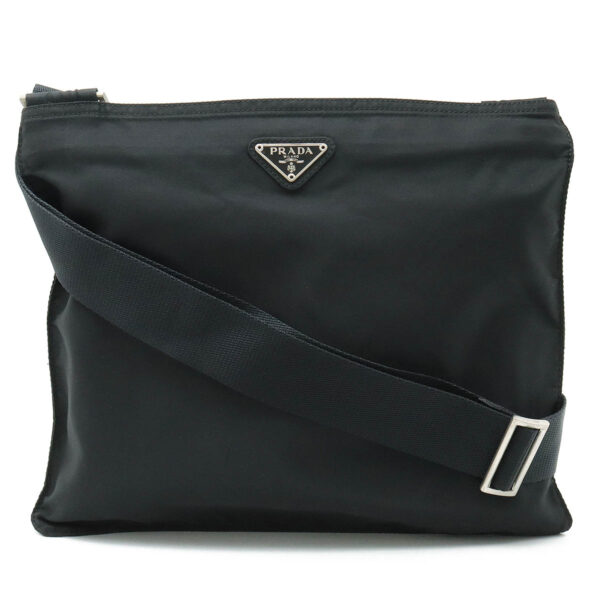 12390823 1 Prada Shoulder Crossbody Bag Nylon Leather Nero Black