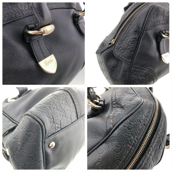 1240001011052 6 Gucci Guccissima Handbag Black