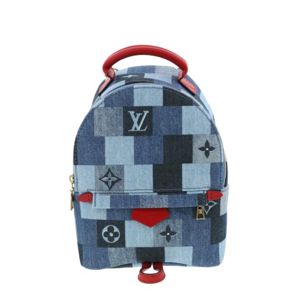 1240001020096 1 Louis Vuitton Monogram Palm Springs Backpack Mini Daypack Denim