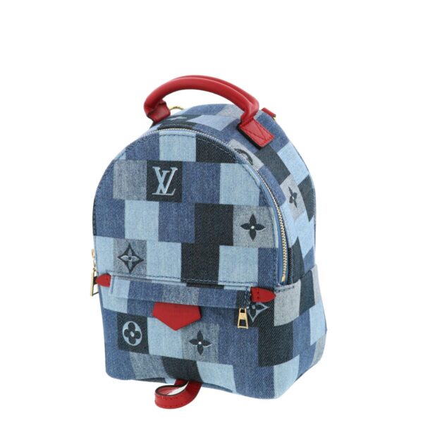 1240001020096 2 Louis Vuitton Monogram Palm Springs Backpack Mini Daypack Denim