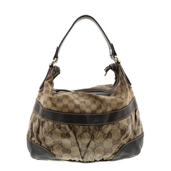 1240001022615 1 Gucci GG Canvas Crystal Mix Bag Brown