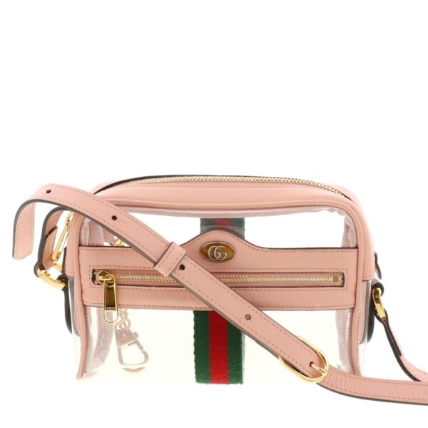 1240001023048 1 1 Gucci Ophidia Sherry Mini Transparent Bag Pink