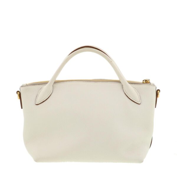 1240001023597 4 Prada Leather 2way Shoulder Bag White