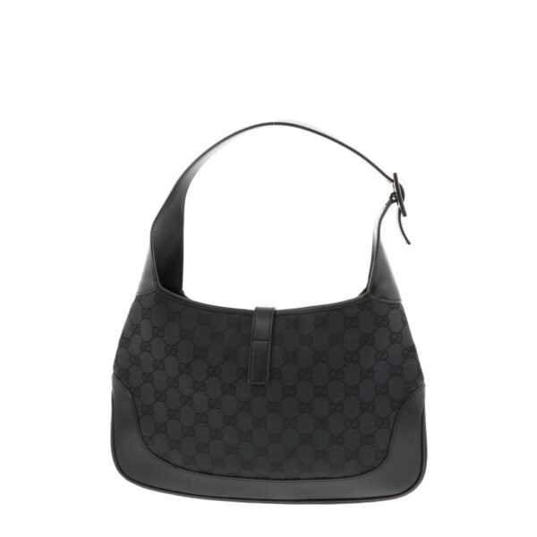 1240001025092 4 Gucci GG Canvas Jackie Shoulder Bag Black