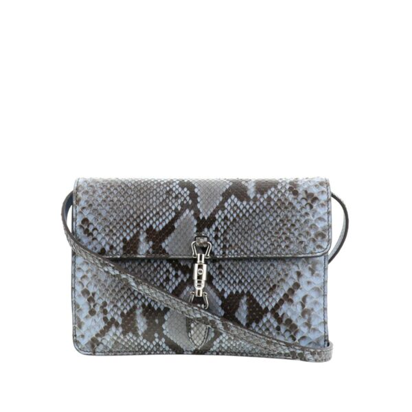 1240001025209 1 Gucci Python Shoulder Bag Blue