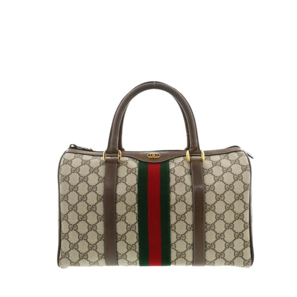 1240001025443 1 Gucci Sherry Line Bag GG Canvas Brown