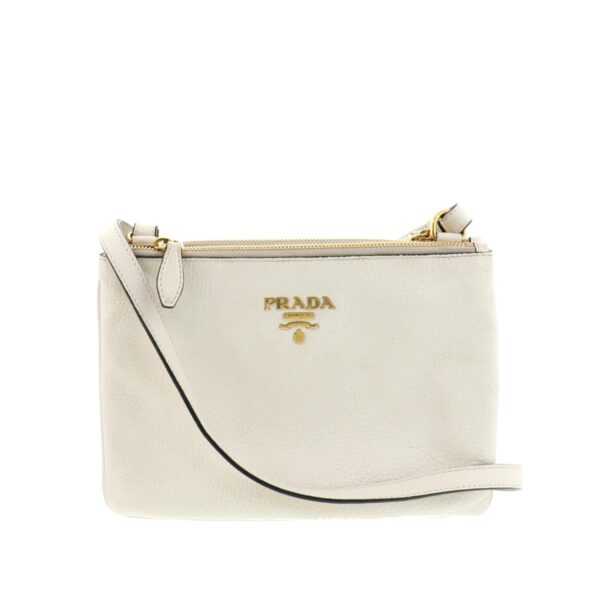 1240001025458 1 Prada Leather Shoulder Bag White