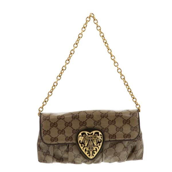 1240001025753 1 Gucci GG Chain Shoulder Bag Brown