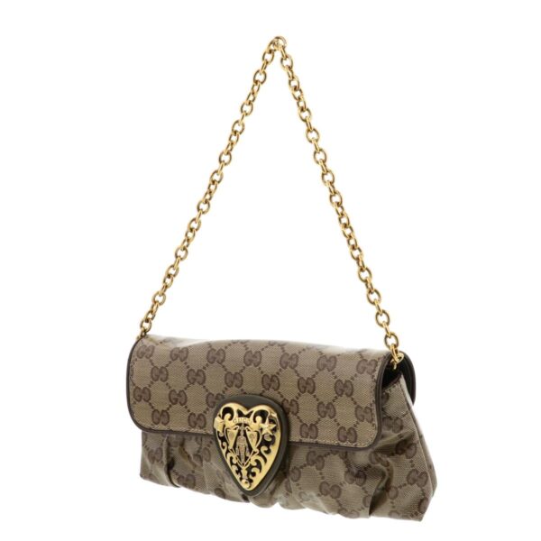 1240001025753 2 Gucci GG Chain Shoulder Bag Brown