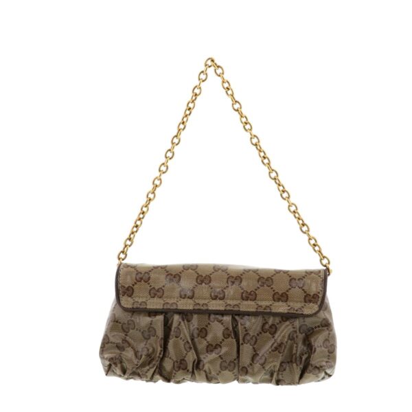 1240001025753 4 Gucci GG Chain Shoulder Bag Brown