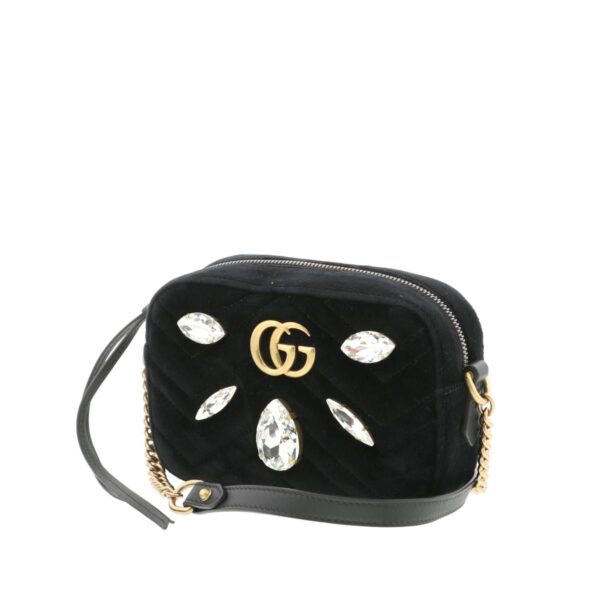 1240001027204 2 Gucci GG Marmont Quilting Shoulder Bag Black