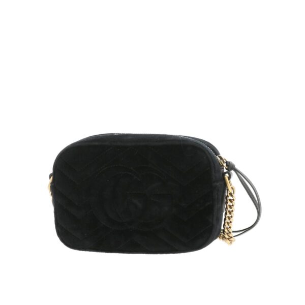 1240001027204 3 Gucci GG Marmont Quilting Shoulder Bag Black