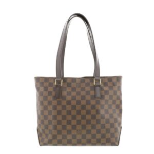 1240001028570 1 Burberry Nova Check Pattern Leather Canvas Mini Tote Bag Brown