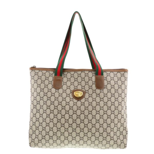 1240001028599 1 Gucci Gucci GG Plus Sherry Line Tote Bag