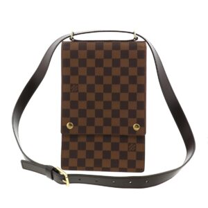 1240001029249 1 Louis Vuitton Bloomsbury PM Damier Ebene Shoulder Bag Brown