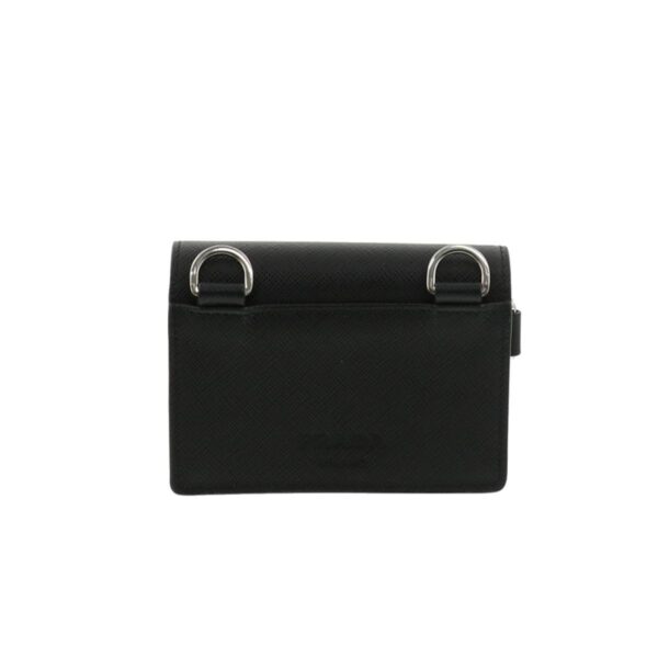 1240001029349 3 Prada Saffiano Strap Pouch Black