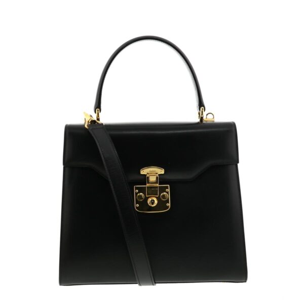 1240001029487 1 Gucci Lady Lock Two Way Handbag Black