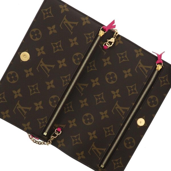 1240001029531 3 Louis Vuitton Pochette Wickend Chain Wallet Monogram