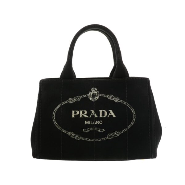 1240001029784 1 Prada Canapa Mini Tote Bag Black