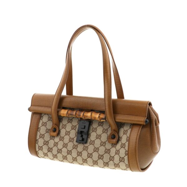 1240001030246 2 Gucci Bamboo Hand Bag Beige